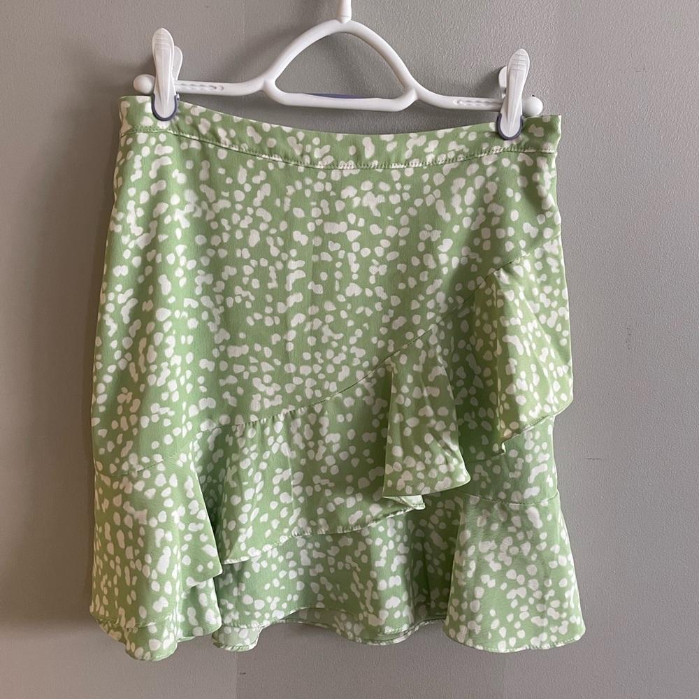 Sage green flowy skirt